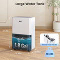 DuraComfort 50 Pint Dehumidifier for 4500 sq ft Basement & Large Rooms, Portable with Drain Hose, Powerful Humidity Control