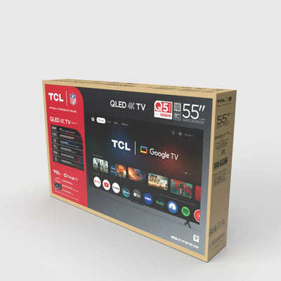 TCL 55" Q Series QLED 4K UHD HDR Smart Google TV (NEW 2025) - Dolby Vision, Dolby Atmos, Motion Rate 240, HDR 10+, Auto Game Mode - 55Q51K