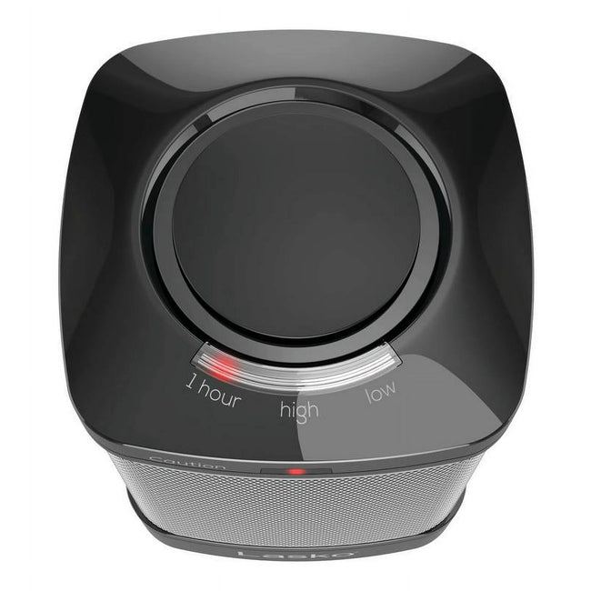 Lasko 8" 1500W Tabletop Ceramic Space Heater with One Hour Timer, Black, CD08500