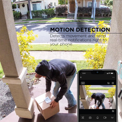 Merkury Smart Outdoor Camera 1080p - Auto-Follow PTZ Security Cam, White (1-Pack)