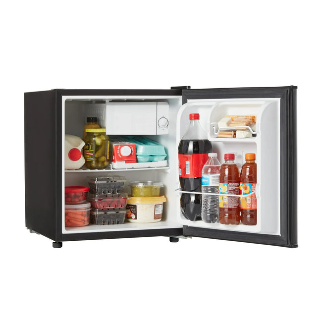 Galanz 1.7 Cu ft One-Door Mini Refrigerator, Black, New