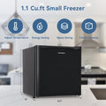 BANGSON 1.1 Cu.Ft Stand Up Mini Freezer - Perfect Small Apartment Size Freezer for Dorm, Office, Kitchen, Garage & Home,Black